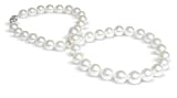 9 x 10mm white silver Australian south sea cultured pearl necklace 17