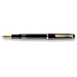 Pelikan Tradition Series 200 Black GT Fine Point Fountain Pen - 993915