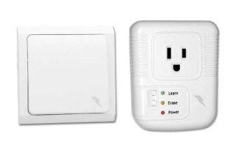 Lightning Switch Wireless/ Batteryless Remote Control Light Switch -- Toggle Transmitter/ Plug-In Receiver Set -- Standard Range (75 ft.) Transmission