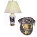 Porcelain Lamp with Rottweiler