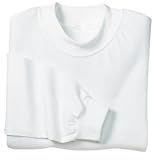 NEW Port & Company - Mock T-Neck White-L