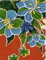 12 Yards of Hibiscus Red Vinyl Mexican Oilcloth Fabric from Dakat Studio Goods (Width 47 inches)