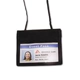 ID Pouch, Horizontal, 48 Neck Cord, Black,12/Pack AVT75452