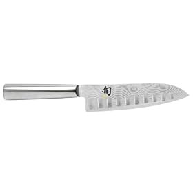 Shun Steel 7-Inch Santoku Knife with Scallops by Shun