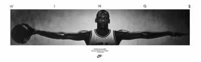 Michael Jordan Wings - Life Sized Wall Poster (72'' x 23'')