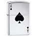 Zippo Lucky Ace High Polish Chrome Pocket Lighter