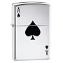 Zippo Lucky Ace High Polish Chrome Pocket Lighter