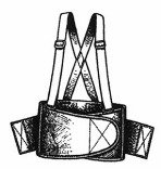 Back Support Belt with Suspenders, X Large
