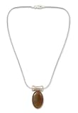 Brown agate necklace, 'Caramel' 16 L