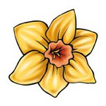Easter Flower Temporary Tattoo 2x2