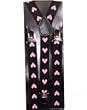 Outer Rebel Fashion Suspenders- Black with Pink Hearts