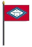 Arkansas State Flag Rayon On Staff 4 in. x 6 in.