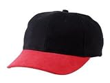 Port & Company - Brushed Twill Cap Black/Red-OSFA