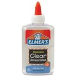 Elmer's Products Inc Products - School Glue, Washable, 5 oz., Clear - Sold as 1 EA - Clear School Glue is designed for perfect projects every time. Glue dries clear. Glue is safe, nontoxic and washable so accidental messes mean easy cleanup.