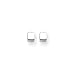 Sterling Silver Polished 4mm Square Earrings title=