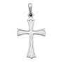 Cross Pendant with 18 inch necklace 14K White Gold 22X16mm