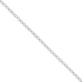 Sterling Silver 1.5mm Rolo Chain Necklace - 24 Inch - Lobster Claw