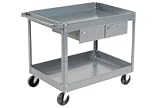 Buy 2 Shelf Deep Tray Steel Stock Cart 36x24 500 Lb. Capacity With 2 Drawers by EDSAL MFG CO.