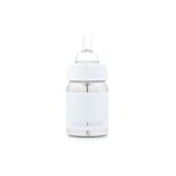 OrganicKidz Stainless Steel Baby Bottle. Wide Neck Bottle (4 oz White)