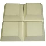 SQ RUBBER BUMPERS WHT 3/4