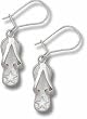 Dallas Cowboys 5/8" Star Flip Flop Dangle Earrings - Sterling Silver Jewelry