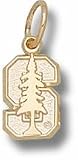 Stanford Cardinal "S Tree" 1/4" Charm - 14KT Gold Jewelry