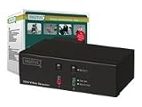 DIGITUS VGA Selector 2-Port 250MHz 1Monitor 2PCs 3xVGA HDSUB15 Buchse Max. Aufloesung 1920x1440 Pixel bei 60Hz inkl. Netzteil