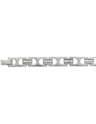 14K White Gold 02.00 Cttw Gents Diamond Bracelet