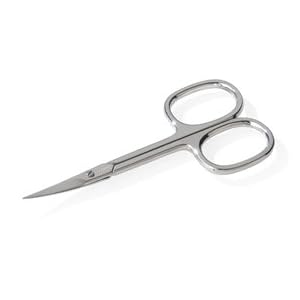 Pointed and Curved Cuticle Scissors For Left Hand Use. Made in Germany, Solingen by Niegeloh