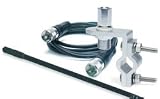 Roadpro 4feet Standard Series Mirror Mount Fiberglass CB Antenna Kit-Black 9feet Coax Cable