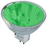 Green MR16 35W 12V FMW Flood Lamp Color Halogen Light Bulb GU5.3 Base (4/pack)