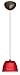 Besa Lighting 1xc Lexi Red/opal Bronze Pendant 12v Mini - Besa Lighting - 1xc-r34407-br