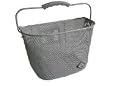 Biria Basket with Bracket Silver, Front Quick Release Basket, Removable, Wire Mesh Bicycle basket "Express Klick", Silver