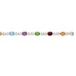 925 Silver & Semi-Precious Stone Bracelet with 14k Gold Accents