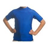 Kid's UV Rash Guard Shirt - Royal Blue Small