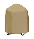 Extra Large Round Grill Smoker Cover Fabric: Khaki