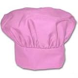 CHEFSKIN KIDS PINK MUSHROOM PUFFY CHEF HAT, ADJUSTABLE VELCRO, EXCELLENT PARTY FAVOR
