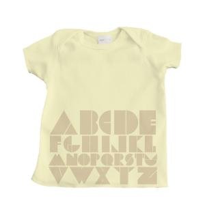 Girl's Banana Yellow Infant T-Shirt with Alphabet Design