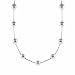 Simulated Glass Pearl Necklace with long Sterling Silver bars.