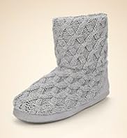 Per Una Cable Knit Boot Slippers
