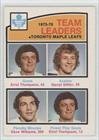 1976-77 O-Pee-Chee NHL #394 - Maple Leafs Leaders/Errol Thompson/Darryl Sittler/Dave(Tiger) Williams