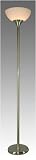 Grandrich G-1071 ST Torchiere Floor Lamp with Glass Shade in Satin Steel