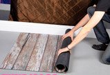 Photography Weathered Faux Wood Floor Drop Background Mat CF9007 Rubber Backing, 4'x5' High Quality Printing, Roll up for Easy Storage Photo Prop Carpet Mat (Can Be Used for Decorating Home Also)
