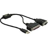 DeLock Adapter USB Seriell/Parallel Adapter USB - seriell / parallel (USB - A / Stecker - DB9 / Stecker - DB25 / Buchse)
