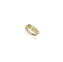 Jewelco London 9ct Solid gold hand finished 3-stone baby Ring hand-set with cubic zirconia stones