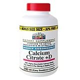 Calcium Citrate + D - 240 caps., (21st Century)