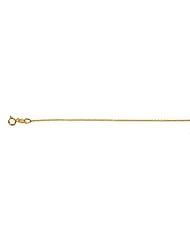 CleverEve Designer Series 18K Yellow Gold Cable 1.1mm Gold Chain Necklace 20"