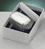 Stunning Pewter Silver Baby Boy Brush and Comb Set - Shield Design