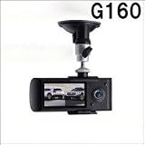 【特価】HD DVR　ドライブレコーダー 前後デュアル広角レンズGPSロガー機能 衝撃感知  G160【日本語説明書】