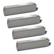Okidata High Yield Remanufactured Compatible Toner Cartridge For C9200 C9400 Printers - Full Color Set